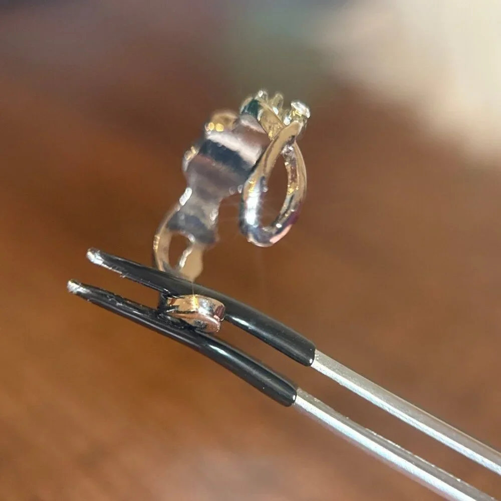 Open Back Purple Heart Heart‎ Ring